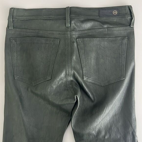 NWOT AG 100% Lamb Leather The Leggings Supper Skinny in Climbing Ivy Size 26 - Picture 5 of 14